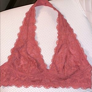FREE PEOPLE HALTER LACE BRALETTE!